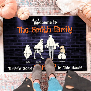 Welcome To Funny Family 03OHDT140923 Personalized Doormat, Gifts For Horror Family - Doormat - GoDuckee