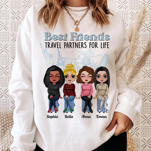 Best Friends Travel Partners For Life, Personalized Shirt, Gifts For Best Friends - Shirts - GoDuckee