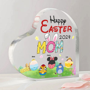 Personalized Gifts For Grandma Heart Plaque Happy Easter 05HTTI150224 - Shaped Plaques - GoDuckee