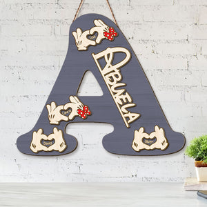 Personalized Gifts For Grandma & Mom Wood Sign Initial Letter 03QHTI220224 - Wood Signs - GoDuckee