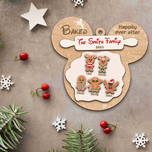 Happily Ever After-Personalized 3 Layered Wooden Ornament-Gift For Family- Family Ornament-PW-04htdt261023 - Ornament - GoDuckee