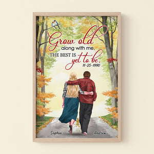 Grow Old Along With Me, Personalized Light Picture Frame, Gifts For Him, Gift For Her - Poster & Canvas - GoDuckee