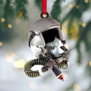 Personalized Military Flight Helmet Ornament - Christmas Tree Decor - Ornament - GoDuckee