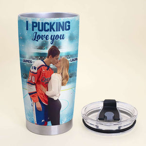 I Love You To The Rink And Back, Couple Gift, Personalized Tumbler, Hockey Couple Tumbler - Tumbler Cup - GoDuckee
