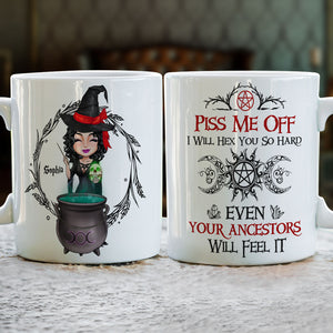 Piss Me Off, Gift For Witch Lover, Personalized Mug, Witch Girl Mug, Halloween Gift 01NATI100723HH - Coffee Mug - GoDuckee