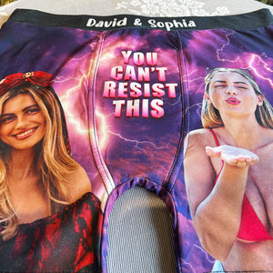 Personalized Gift For Couple Boxer You Can't Resist - Boxer Briefs - GoDuckee