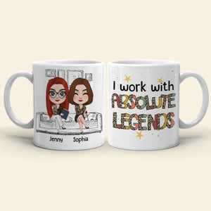 I Work With Absolute Legends, Personalized Coffee Mug, Gifts For Colleague - Coffee Mug - GoDuckee