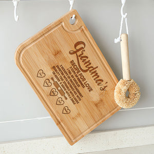 Recipe For Love, Gift For Grandma, Personalized Cutting Board, Love Ingredients Cutting Board - Home Decor - GoDuckee