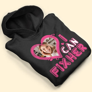 I Can Fix Him/ Her, Couple Shirt, Personalized Shirt, Custom Photo Couple Shirt Set - Shirts - GoDuckee