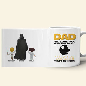 Dad We Love You To The Moon And Ba.. 01hudt020623 Personalized Coffee Mug - Coffee Mug - GoDuckee