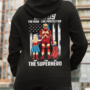 Daddy The Man The Protector Personalized Dad Shirt Tshirt-04NATI190423TM - Shirts - GoDuckee