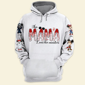 This Family Love Their Monsters, Gift For Family, Personalized 3D Shirt, Horror Mouse Kids Shirt, Halloween Gift 02HUTI190923HH - AOP Products - GoDuckee