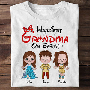 Happiest Grandma On Earth, Gift For Grandma, Personalized Shirt, Grandkids Shirt 02NATI280723HA - Shirts - GoDuckee