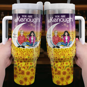 Sunflower Lover, Personalized Tumbler Handle, Best Gift Couple - Tumbler Cup - GoDuckee