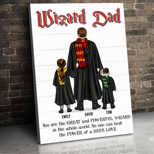 Wizard Dad, Personalized Canvas Print, Gift For Family, 02hudt150523tm - Poster & Canvas - GoDuckee