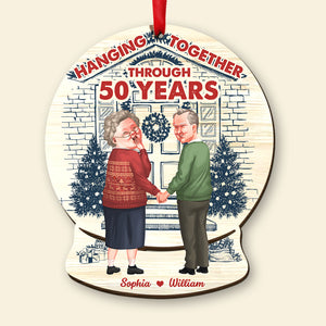 Hanging Together, Personalized Wood Ornament, Christmas Gifts For Anniversary Couple - Ornament - GoDuckee