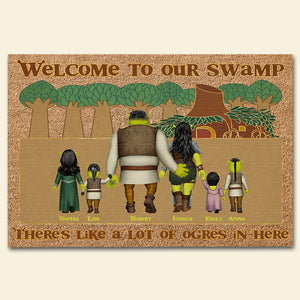 Welcome To Our Swamp 02DNDT120623HH Personalized Family Doormat - Doormat - GoDuckee