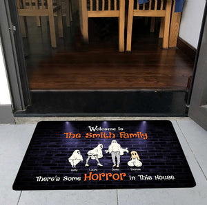Welcome To Funny Family 03OHDT140923 Personalized Doormat, Gifts For Horror Family - Doormat - GoDuckee