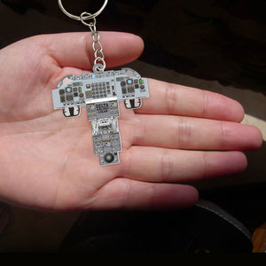 Personalized Airplane Cockpit Keychain, Gift For Airplane Lovers 07HUTI090623 - Keychains - GoDuckee