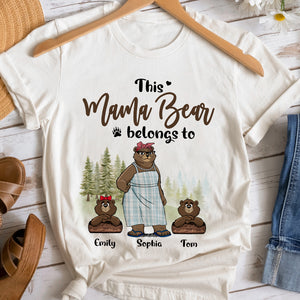 This Mama Bear Belong To, Personalized Shirt, Gift For Mom - Shirts - GoDuckee
