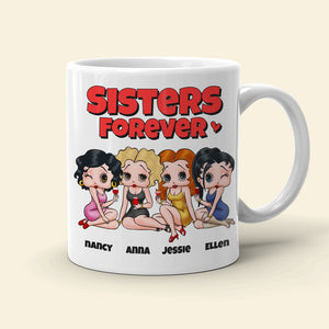 Sisters Forever Personalized Besties Coffee Mug 05NADT260723HH - Coffee Mug - GoDuckee