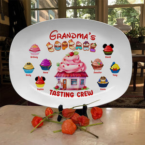 Family Cupcake Tasting Crew, Personalized Resin Plate, Gifts For Family - Resin Plate - GoDuckee