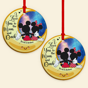 I Love You To The Moon And Back 03ACDT180823 Personalized Ornament, Christmas Gifts For Couple - Ornament - GoDuckee
