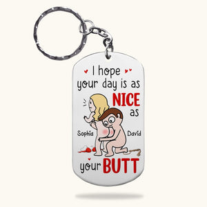 Couple, I Hope Your Day Is As Nice As Your Butt, Personalized Keychain, Gift For Couple - Keychains - GoDuckee