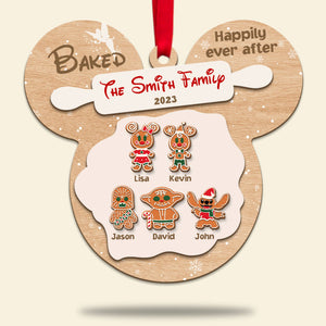 Happily Ever After-Personalized 3 Layered Wooden Ornament-Gift For Family- Family Ornament-PW-04htdt261023 - Ornament - GoDuckee