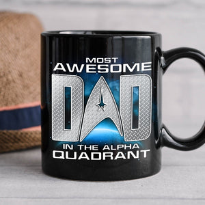 Awesome Dad And Children 02QHDT100523HH Personalized Family Black Mug - Coffee Mug - GoDuckee