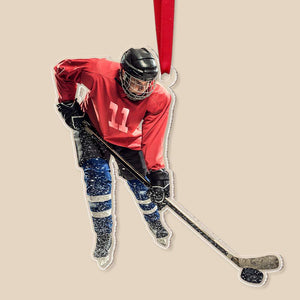 Gift For Ice Hockey Players, Personalized Acrylic Ornament, Custom Image Ornament, Christmas Ornament 02PGTI220823 - Ornament - GoDuckee