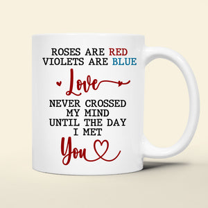 Personalized Gifts For Couple Coffee Mug Rose Are Red Violets Are Blue 06DTDT010324 - Coffee Mugs - GoDuckee
