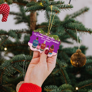 Grandma's Love With Grandkids Is Forever 02acdt150823tm Medallion Wood Ornament - Ornament - GoDuckee