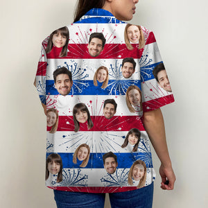 Custom Face Photo Personalized Hawaiian Shirt, Gift For Family - Hawaiian Shirts - GoDuckee