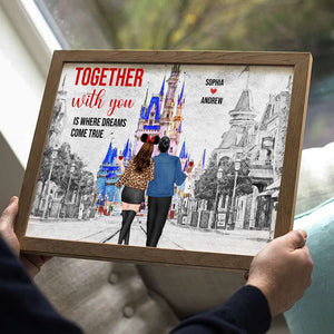 Together With You Is Where Dreams Come True, 01DNDT300323HH Personalized Canvas Poster, Gifts For Couple - Poster & Canvas - GoDuckee