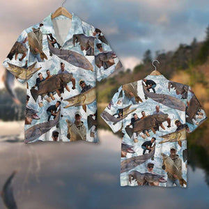 Custom Photo Friend Gift, Fishing Personalized Hawaiian Shirt - Hawaiian Shirts - GoDuckee