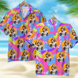 Pattern Couple Photo 04NADT120723 Personalized Hawaiian Shirt, Gifts For Couple - Hawaiian Shirts - GoDuckee