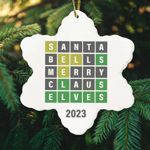 Wordle Lover Gift, Personalized Ornament, Gifts For Partner - Ornament - GoDuckee