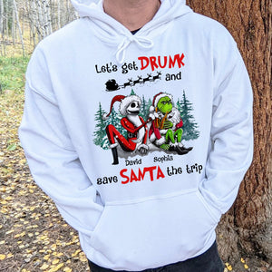 Let's Get Drunk And Save Santa The Strip 03HUDT310823 Personalized Shirt, Gifts For Friend - Shirts - GoDuckee