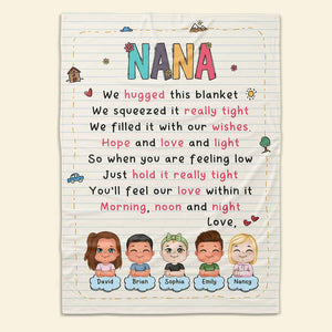 Personalized Gifts For Grandma Blanket Love Grandma Morning Noon And Night - Blankets - GoDuckee