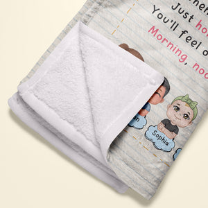 Personalized Gifts For Grandma Blanket Love Grandma Morning Noon And Night - Blankets - GoDuckee