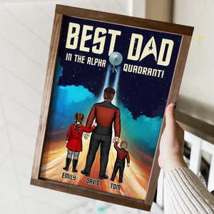 Best Dad In The Alpha Quadrant Personalized Canvas Print 02HUDT120523HH - Poster & Canvas - GoDuckee