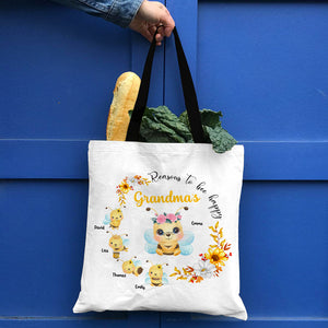 Reasons To Bee Happy, Personalized Tote Bag, Gifts For Grandma - Tote Bag - GoDuckee