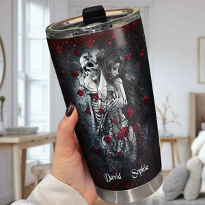 I Love You Even More, Personalized Tumbler, Couple Skull, Gifts For Couple - Tumbler Cup - GoDuckee