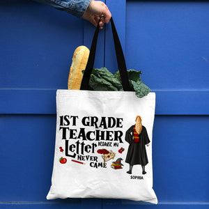 Teacher Letter Because My Never Came, Personalized Tote Teacher Bag 04HUDT300623TM - Tote Bag - GoDuckee