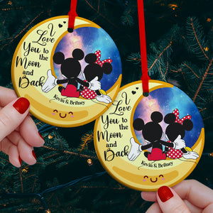 I Love You To The Moon And Back 03ACDT180823 Personalized Ornament, Christmas Gifts For Couple - Ornament - GoDuckee