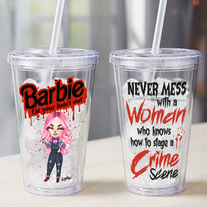 Barbie Eat Your Heart Out, Personalized Acrylic Tumbler, Gifts For Horror Movie Fans - Tumbler Cup - GoDuckee