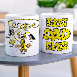 Best Dad Ever Houba Monkey Family 07OHDT300523 Personalized Coffee Mug - Coffee Mug - GoDuckee