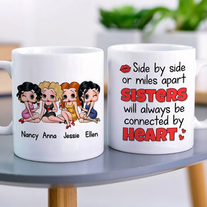 Sisters Will Be Connected By HeartPersonalized Coffee Mug 02NADT270723HH - Coffee Mug - GoDuckee