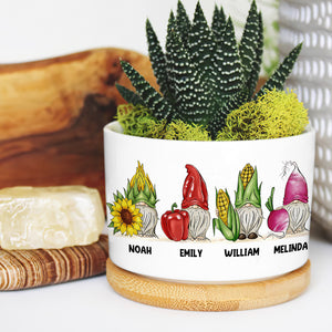Grandma's Garden Gnomies, Personalized Plant Pot, Gift For Grandma 04HUDT010523 - Plant Pot - GoDuckee